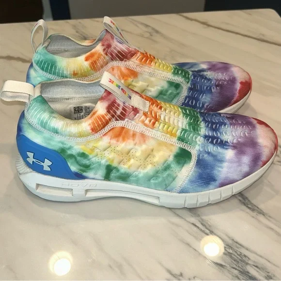 Under Armour HOVR Unisex EUC Running Shoes Sizes: Men 12.5 Women 14 Rainbow Athletic Shoes